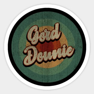 Circle Retro Vintage Gord Downie Sticker